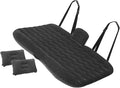 SUV Car Inflatable Bed Camping Air Bed Car Inflatable Mattress PVC Flocking Material Car Camping Sleeping Mat (Black)
