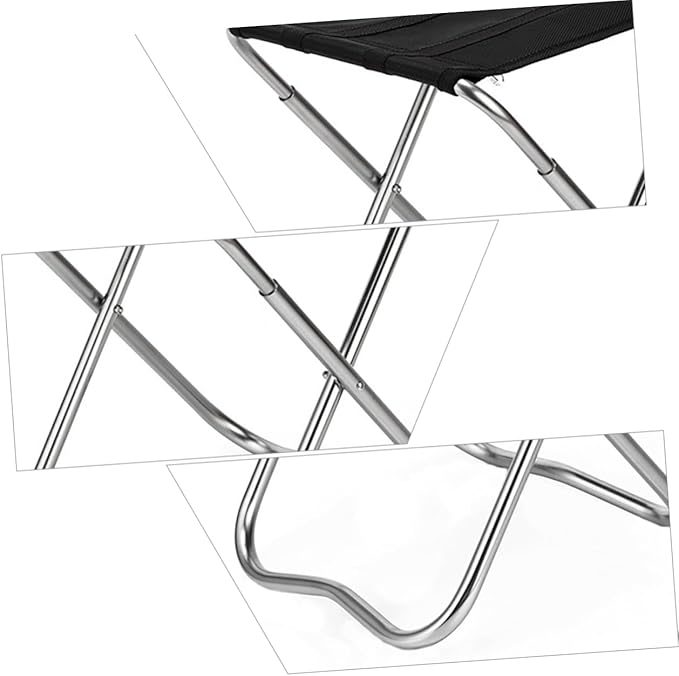 Alipis Folding Chair for Fishing Outdoor Camping Garden Beach Lightweight Aluminum Stool Portable