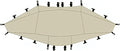 Naturehike Quarter/Hexagonal Camping Tent Canopy Sun ShadeOutdoor Tent for CampingFishingPicnics Canopy Available with Ground ClothDoor Curtains Connector (Connector Hex and Large)