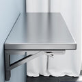23.6 * 16in Medium Stainless Steel Folding Wall Shelf | Food Truck | Kitchen Restaurant Garage Laundry Utility Room Folding Concession Shelf