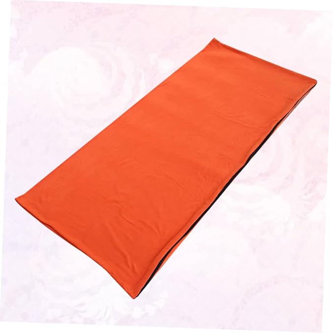 Fleece for Adults Portable Camping Sleeping Bags with Adjustable Zipper Breathable Design Lightweight Outdoor Hiking Travel Gear Orange