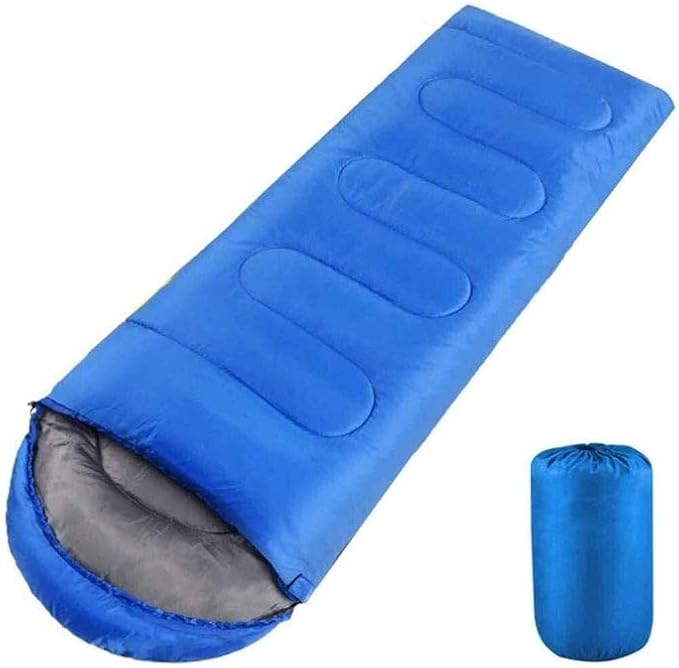 Envelope Type Outdoor Camping Sleeping Bag Portable Ultralight Waterproof Travel by Walking Cotton Sleeping Bag with Cap 210 * 75