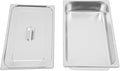 Food Pan with Lid 4-Pack Stainless Steel Steam Table Pans 4 Inch Deep 0.8mm Thick Anti-Jam Commercial Food Pan with Lids for Buffet Catering Restaurant Hotel Party &amp Home Kitchen Storage