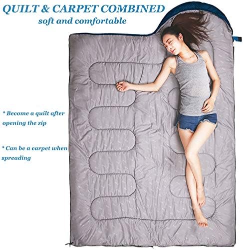 tuphen- Sleeping Bags for Adults Kids Boys Girls Backpacking Hiking Camping Microfiber Liner Cold Warm Weather 4 Seasons Indoor Outdoor Use Lightweight &amp Waterproof