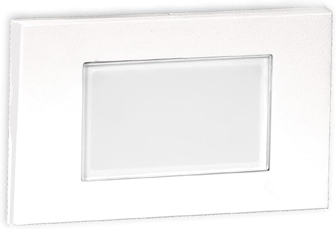 WAC Landscape Lighting LED 12V Diffused Indoor or Outdoor Step and Wall Light Amber 1800K Built-in LED in White