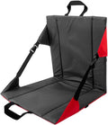 Folding Stadium Seat Cushion with Backrest Portable Bleacher Pad for Camping Fishing15.8'' x 16.5''Lightweight Chair with Backrest for Outdoor Sports and Concerts