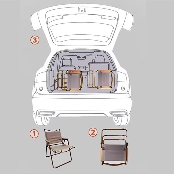 Portable Folding Camping Chair - Ultra - Light with 300 - LB Capacity(Large4 Pieces)