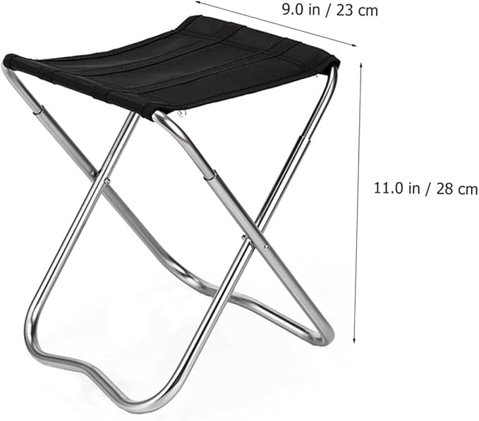 Portable Folding Fishing Stool Chair Lightweight Aluminum Alloy Compact Outdoor Camping Seat for Fishing Hiking and BBQ