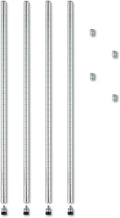 Alera ALE Stackable Posts For Wire Shelving 36 High Silver (Pack of 4)