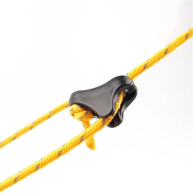 Rope Tensioner 100 Pcs Guy Line Rope Tightner Triangle Runner Anti-Slip Camping Tent Tensioner