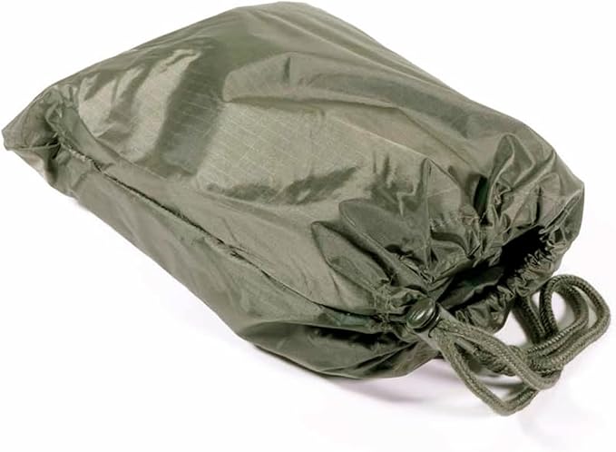 Mil-Tec Adult Ripstop Wet Weather Lightweight Waterproof Multi-Use Rain Poncho with Hood - Use as Bivouac Sack Shelter Tent