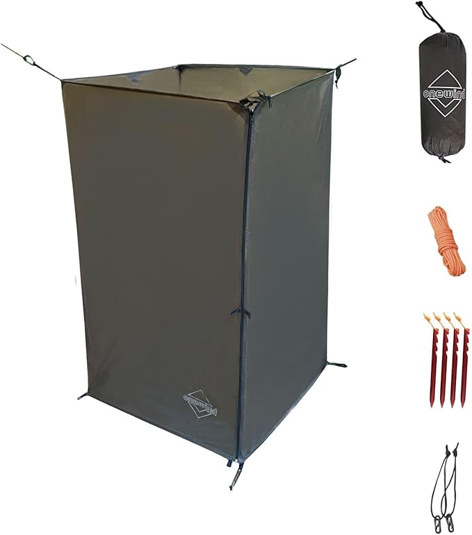 onewind Portable Privacy Shower Tent Ultralight Camping Shower Shelter Portable Toilet Tent Bathroom Tent Privacy Changing Dressing Room for Outdoor Use Camping Hiking Backpacking