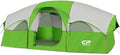 CAMPROS CP Tent 8 Person Camping Tents Weather Resistant Family Tent 5 Large Mesh Windows Double Layer Divided Curtain for Separated Room Portable with Carry Bag