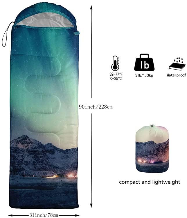 Sleeping Bag for Kids AdultsBrown Giraffe Fur Pattern-Lightweight Warm Portable Outdoor Indoor-Waterproof Cold Weather Resistant Sleeping Bag for Camping Hiking