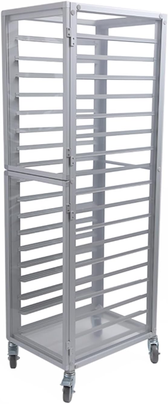 Quick Rack for Baking Pans18-Tier Bakery Rack Cover - Durable Aluminum Baking Pan Storage Quick Assembly for Home Ideal for Food Service Bakeries &amp Restaurants Space-Saving Design