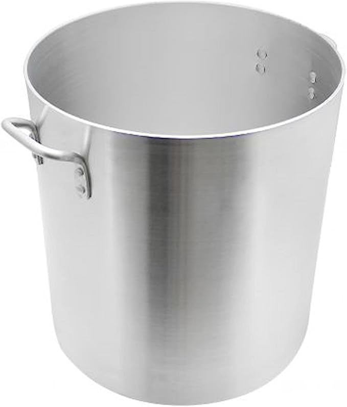 TrueCraftware- 80 qt. Aluminum Stock Pot with Riveted Handles 4mm Thickness- Multipurpose Pot Cookware Large Stockpot Stew For Cooking Simmering Soup Seafood Stock Home Kitchen Restaurant