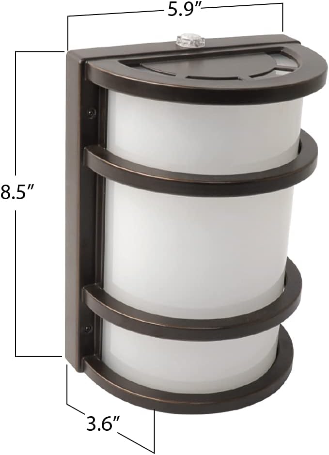 Feit Electric - Dusk to Dawn LED Bronze Half Moon Security Outdoor Wall Light 5000K (73702)