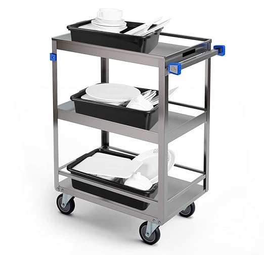 Black 4-Pack Commercial Bus Tubs Box/Tote Box Stackable Plastic Utility 13 Liter Storage Bin with Handles Dish Wash Basin Tub Pans