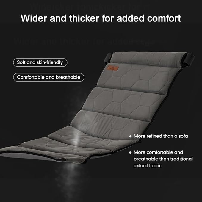 Portable Camping Chair Detachable Outdoor Chairs Folding Heavy Duty Alloy Aluminum Material with Back Pockets Carry Bag Included Great for Garden Lawn Picnic Trip Fishing