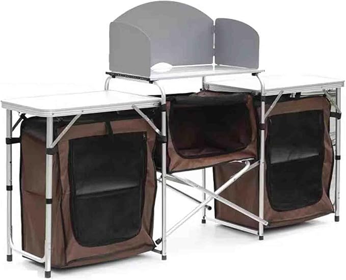 Outdoor Mobile Kitchen Outdoor Mobile Kitchen Stove Portable Cooking Equipment Camping Supplies Picnic Vehicle Folding Barbecue Table Locker