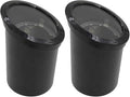 Lumina Lighting 12V Low Voltage Landscape Lighting PVC Adjustable Black Well Light for YardGardenLawnFlower Bed or Tree Inground Light with Glass Cover Without Bulb WIL0104-2 (2-PK