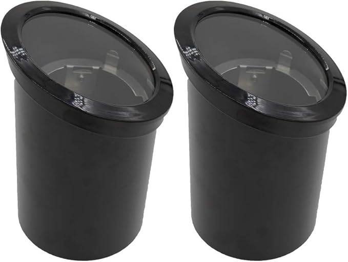 Lumina Lighting 12V Low Voltage Landscape Lighting PVC Adjustable Black Well Light for YardGardenLawnFlower Bed or Tree Inground Light with Glass Cover Without Bulb WIL0104-2 (2-PK