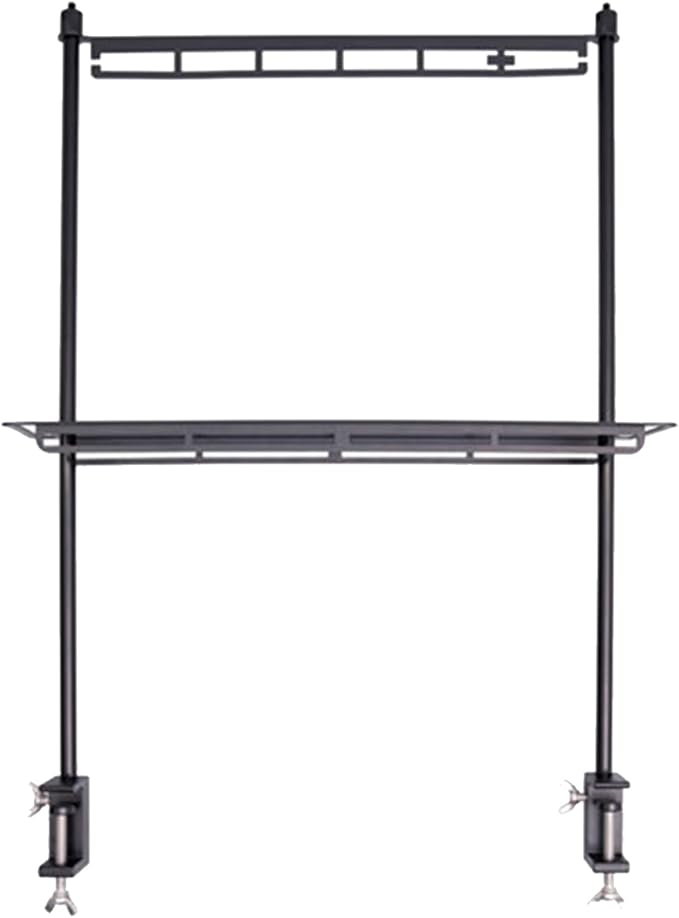 Camping Table Storage RackOutdoor Tableware Rack - Folding Camping Table Portable Beach Shelf Adjustable Height Desktop for Hiking