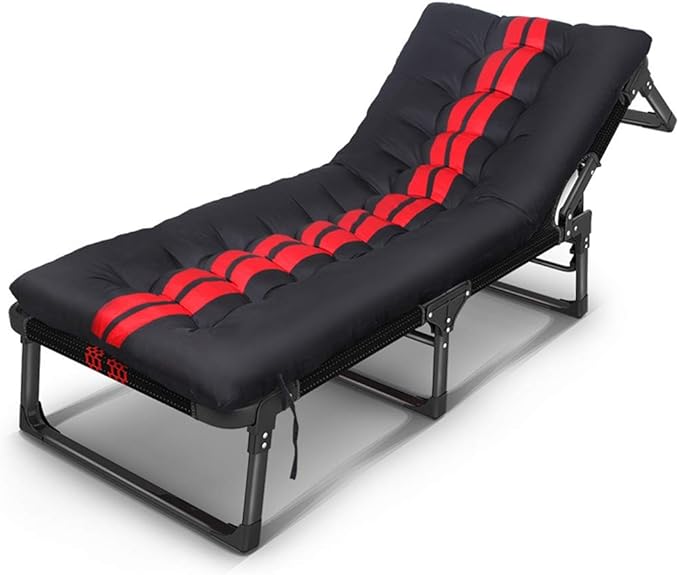 Deck Chair Deck Chair Folding Chair Single Bed Home Simple Lunch Bed Adult Portable Multifunction Outdoor Camping Lounger