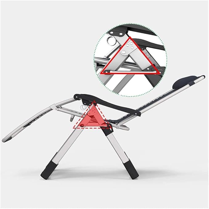 Folding Reclining Chair Heavy Duty Zero Gravity Chairs Sun Loungers Beach Chairs Lounger Deck Chairs Recliner Beach Patio Garden Camping Super Width 65CM