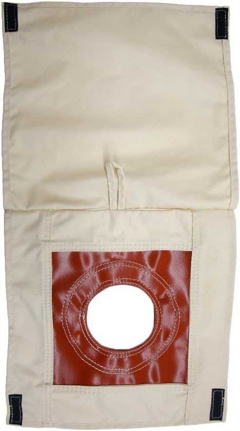 UNISTRENGH Fire-Resistant Stove Jack Hole Accessory with Flap Covered for 4 Seasons Cotton Canvas Camping Bell Tent