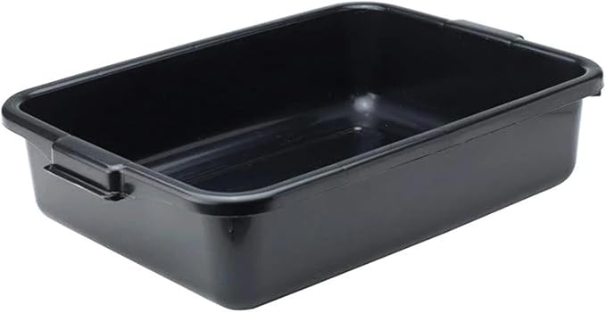 Winco Bus Box Dish Tub for Restaurants 5 Black