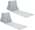 2X Inflatable Outdoor Sun Bath Beach Mat Pillows Flocking Beach Chairs with Backrest Inflatable Lounger for Portable Travel Camping