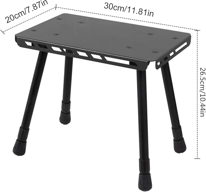 Outdoor Furniture 2 in 1 Folding Table Stool Camping Outdoor Practical Small Table Aluminum Alloys Folding Small Chair for Camping Picnics