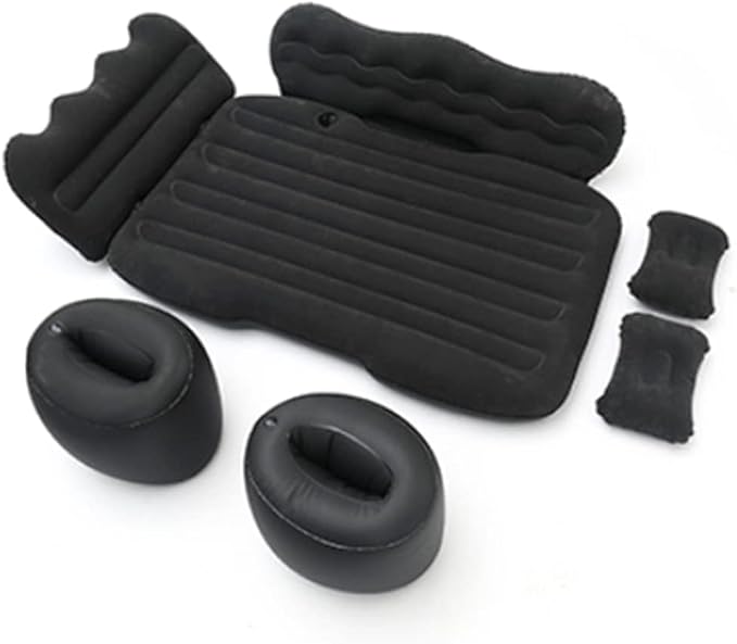 Inflatable Car Air Mattress for Ford F-150 2020-2023 Back Seat Portable Travel Bed Comfortable Sleeping Pad Camping Couch Flocking