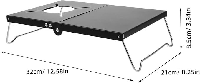 Toyvian Collapsible Camping Kitchenware Compact Folding Camping Table Portable Grill Heat Resistant Outdoor Grill Stand for Beach Picnic