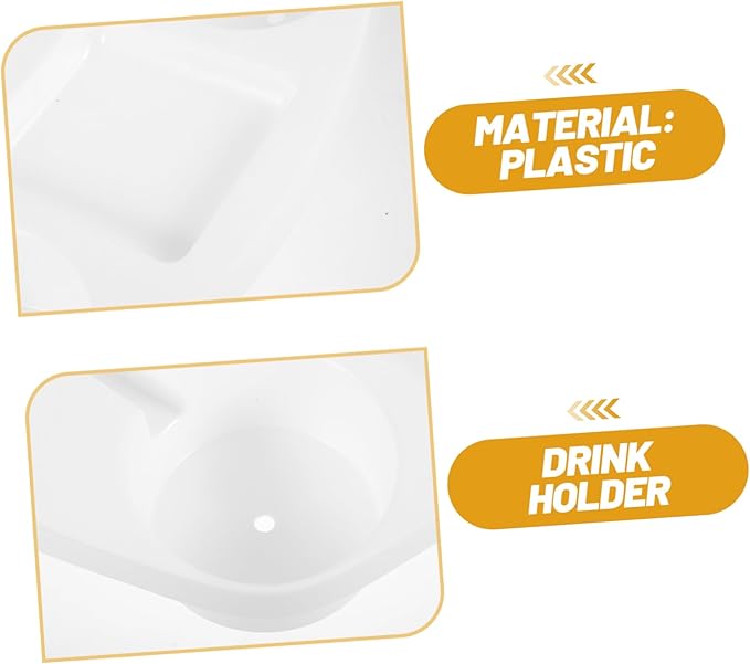 UPKOCH Umbrella Table Tray for Beach with Drink Holders Plastic Outdoor Umbrella Tray for Snacks and Beverages for Patio Use