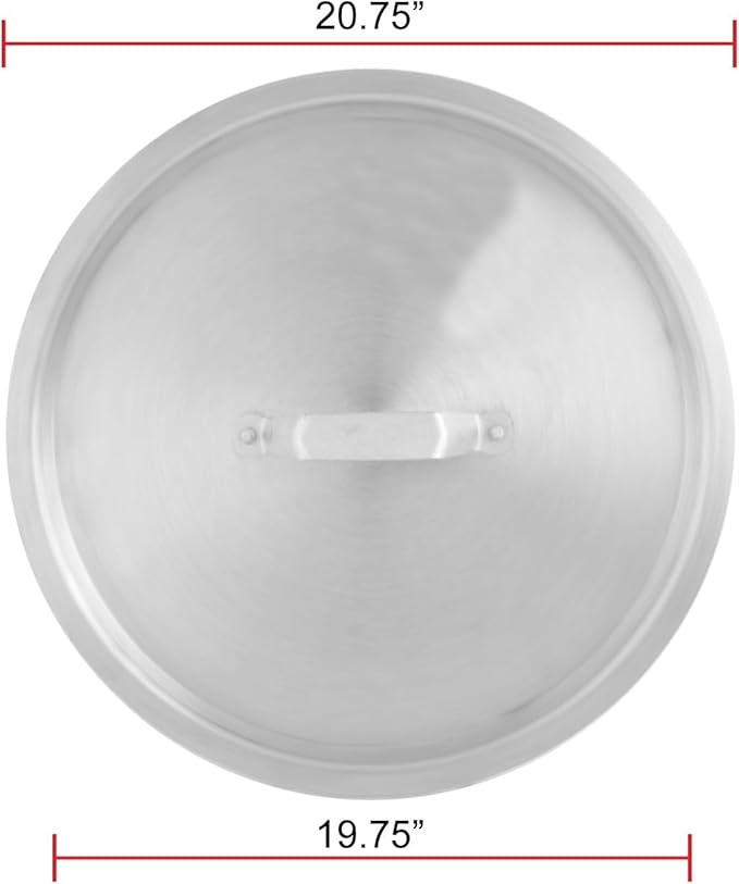 TrueCraftware- 100 qt. Aluminum Stock Pot Lid 20-5/8 x 1-1/4 1.8mm Thickness- Multipurpose Pot Cover Cookware for Pasta Soup Pots Large Stockpot Lid Stew Simmering Pot Dishwasher Safe