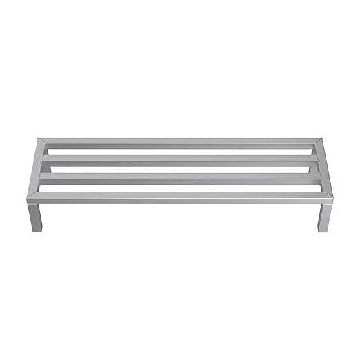 48'' x 14'' x 8'' Aluminum Welded NSF Certified Dunnage Rack - 1400 lb. Capacity for Restaurant Storage Warehouse Garage