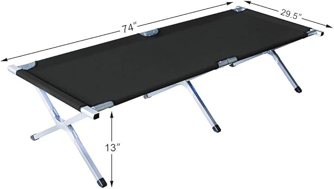 Folding Lightweight Bed &amp Portable Camping Cot with Carry Bag for Adults Hiking Hunting Traveling Blue Black Green Beige Gray