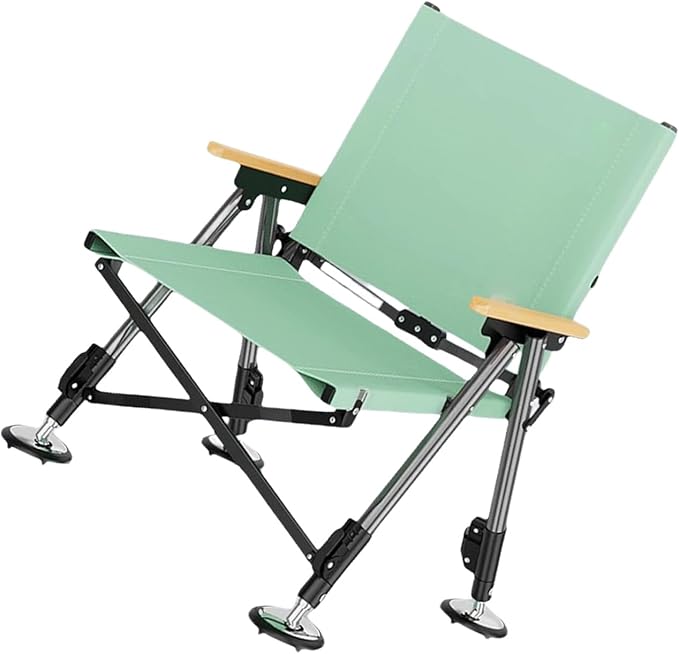 Mjaie Portable Camping Chair Bidirectional Folding Design Steel Reinforced Structure Outdoor Leisures Seat for Outdoor with Back Foldable Chair