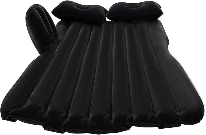 NovelBee Inflatable Car Air Mattress with Round Air Foot Piers Inflatable Camping Air Mattress Portable Camping Travel Sleeping Bed for Car SUV Truck