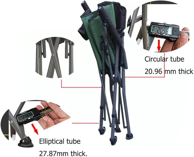 Portable Folding Chair Heavy Duty Thicken 600D Oxford Outdoor Camping Chair with Carrying Bag(Blue)