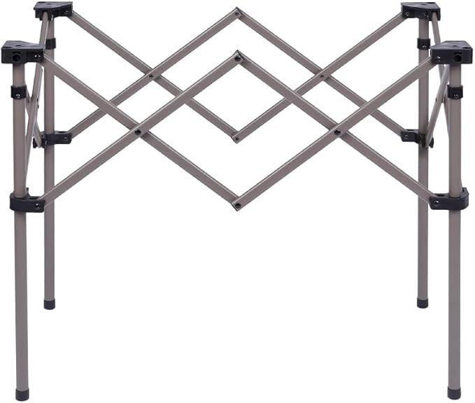 Whitsunday Aluminum Folding Outdoor Camping Table Compatible with Wagons (Desert Sand Rectangular(H))