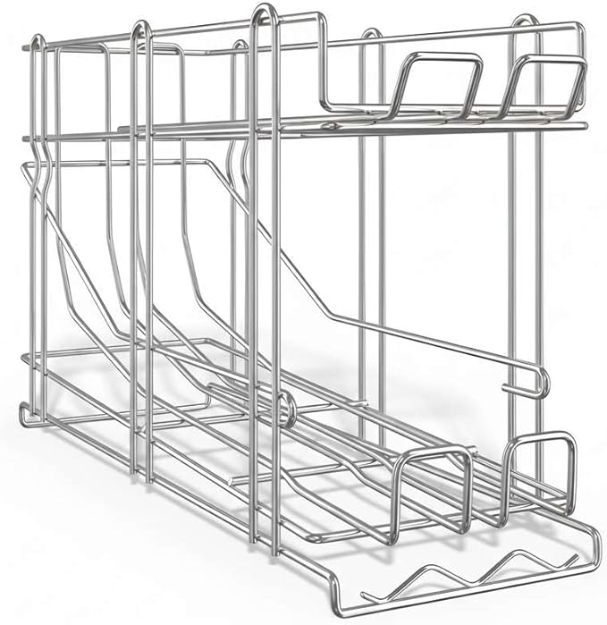 FIFO Wire Can Rack Shelf Mounted Canned Food Organizer for #10 and #5 Cans Pantry Can Dispenser