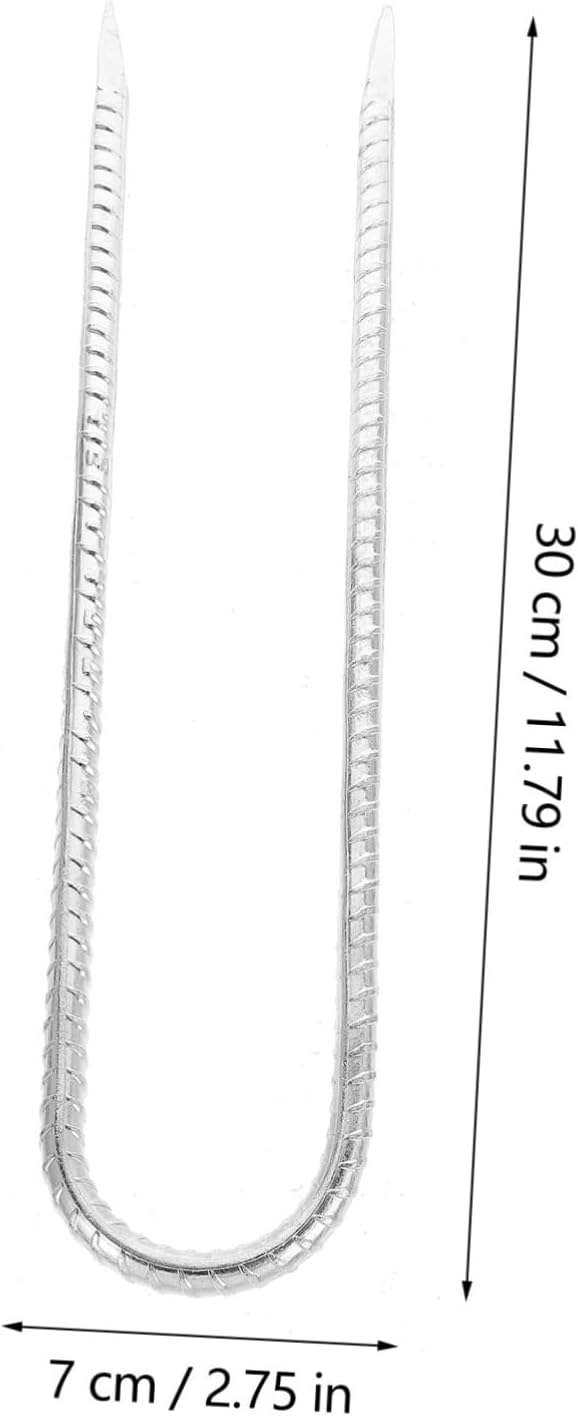 4Pcs Heavy Duty U Shaped Garden Stakes Lawn Fixing Nails for Tents Tarps and Durable Ground Anchors for Landscape and Outdoor Use