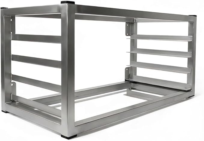5 Tier Aluminum Bun Pan Rack - 21 D x 18 W x 13 H 3 Spacing Bread Cooling Storage for Kitchen Bakery &amp Restaurant Wall Mount