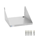 Stainless Steel Microwave Shelf with Upgraded Drywall Anchors15x20 180 lb Heavy Duty Metal Appliance Wall Mount Floating Shelving.