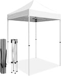 COOS BAY Pop Up Canopy Tent 5x5 Portable Lightweight Sun Shelter with Carry Bag Outdoor Shade for Beach Sports Hiking Patios Backyard Events White