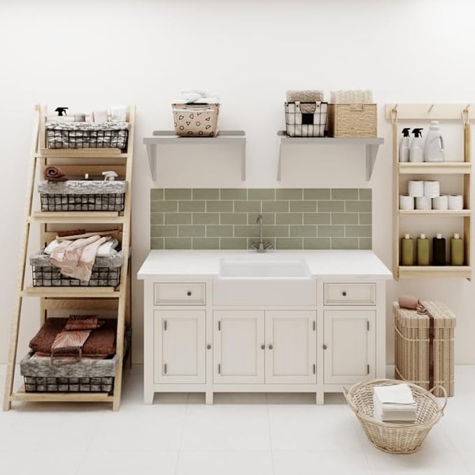 AmGood 14 x 24 Stainless Steel Wall Shelf | Appliance &amp Equipment Metal Shelving | Kitchen Restaurant Garage Laundry Utility Room | Heavy Duty | Squared Edge | NSF Certified