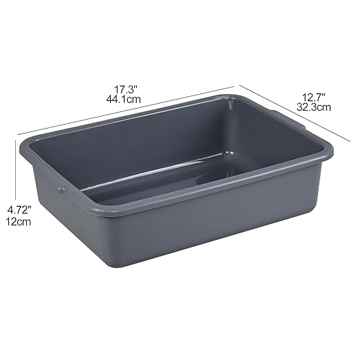 13 Liters Commercial Bus Tub Tote Boxes Plastic Dish Tub Wash Basin Set of 3